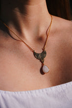 Load image into Gallery viewer, Gold Plated Necklace: Moonstone