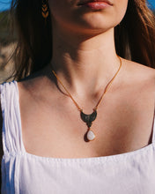 Load image into Gallery viewer, Gold Plated Necklace: Moonstone