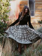 Load image into Gallery viewer, Full Swing Skirt: Black and Stone