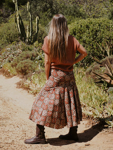 Flamenco Skirt: Earth Print