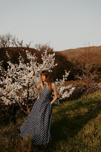 Load image into Gallery viewer, Halter Neck Indigo Dress