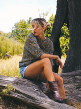 Load image into Gallery viewer, Drawstring Blouse: Indigo Dream