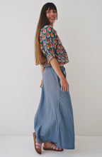 Load image into Gallery viewer, Linen Skirt: Blue Lavender