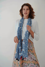 Load image into Gallery viewer, Summer Scarf: Blue Daisy
