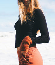 Load image into Gallery viewer, Mohair Mittens: Burnt Orange