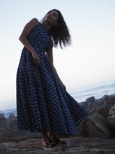 Load image into Gallery viewer, Halter Neck Indigo Dress