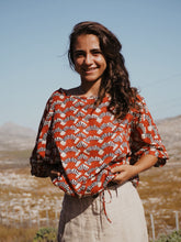 Load image into Gallery viewer, Drawstring Blouse: Deep Red