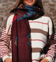 Load image into Gallery viewer, Winter Shawl: Burgundy