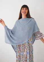 Load image into Gallery viewer, Knit Shawl: Soft Blue