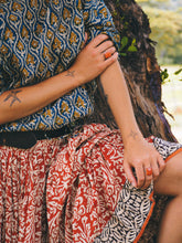 Load image into Gallery viewer, Drawstring Blouse: Indigo Dream