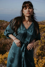Load image into Gallery viewer, Silk Jumpsuit: Teal
