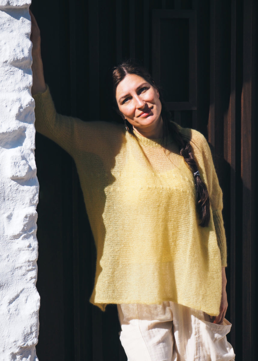 nowos ノーウォス Mohair flare sleeve knit Knit your own: Norma Rose Pullover