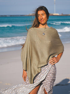 Knit Shawl: Soft Green
