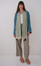 Load image into Gallery viewer, Summer Scarf: Blue Leaf