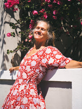 Load image into Gallery viewer, Wrap Dress: Cherry Red