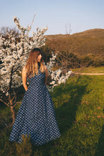 Load image into Gallery viewer, Halter Neck Indigo Dress