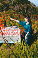 Load image into Gallery viewer, Silk Jumpsuit: Teal