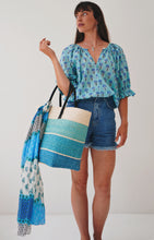 Load image into Gallery viewer, Peasant Blouse: Peacock Party