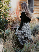 Load image into Gallery viewer, Full Swing Skirt: Black and Stone