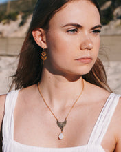 Load image into Gallery viewer, Gold Plated Necklace: Moonstone