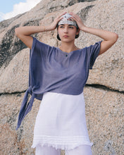 Load image into Gallery viewer, Poncho Knit: Pastel Blue