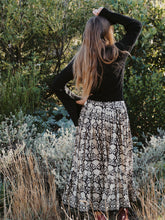 Load image into Gallery viewer, Full Swing Skirt: Black and Stone