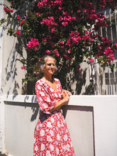 Load image into Gallery viewer, Wrap Dress: Cherry Red