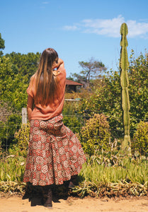 Flamenco Skirt: Earth Print
