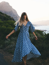 Load image into Gallery viewer, Wrap Dress: Deep Blue