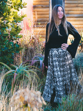 Load image into Gallery viewer, Full Swing Skirt: Black and Stone