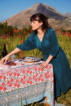 Load image into Gallery viewer, Silk Jumpsuit: Teal