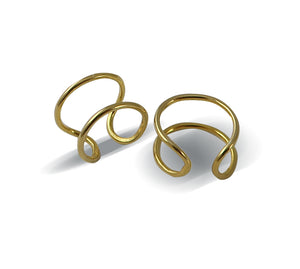 Sterling Silver Gold Plated Ear Cuff