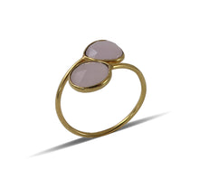 Load image into Gallery viewer, Gold Plated Rose Quartz Ring