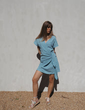 Load image into Gallery viewer, Knot Dress: Blue Baby