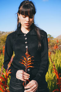 Bamboo Cardigan: Black