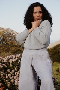 Cotton Haze Pants: Cloudy Skies