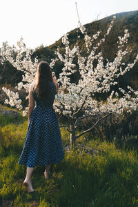 Halter Neck Indigo Dress