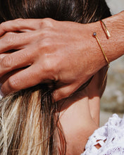 Load image into Gallery viewer, Gold Plated Iolite Bangle
