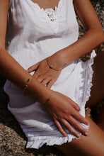 Load image into Gallery viewer, Gold Plated Iolite Bangle
