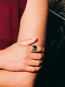 Sterling Silver Garnet Ring