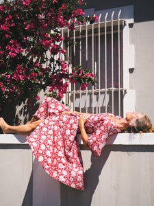 Wrap Dress: Cherry Red