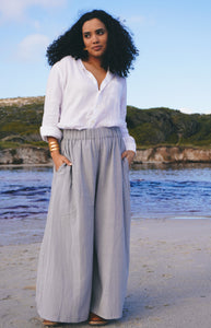 Nature Flow Cotton Pants: Soft Grey