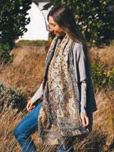 Load image into Gallery viewer, Handstitch Scarf: Black
