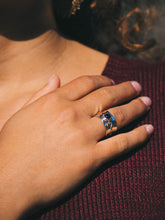 Load image into Gallery viewer, Sterling Silver Garnet Ring with Copper Detail
