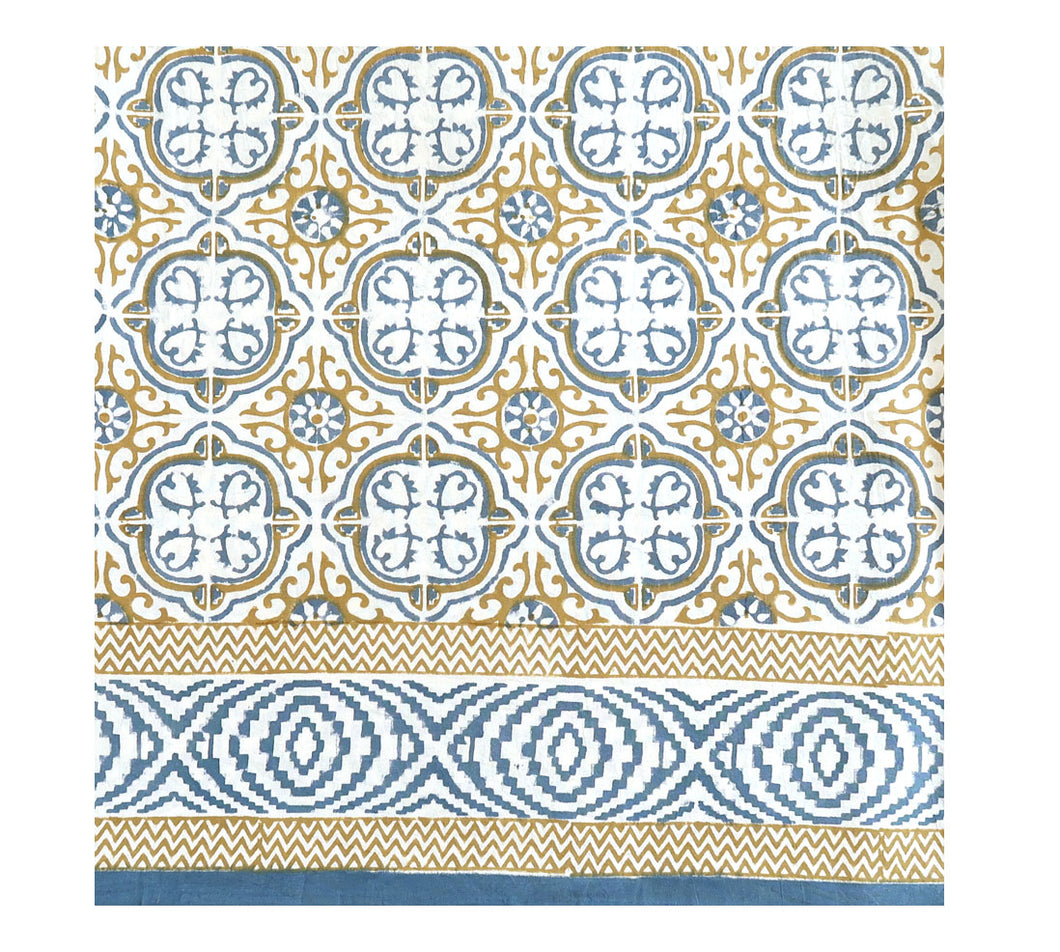 Block Print Bed Cover