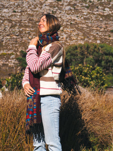 Winter Shawl: Burgundy