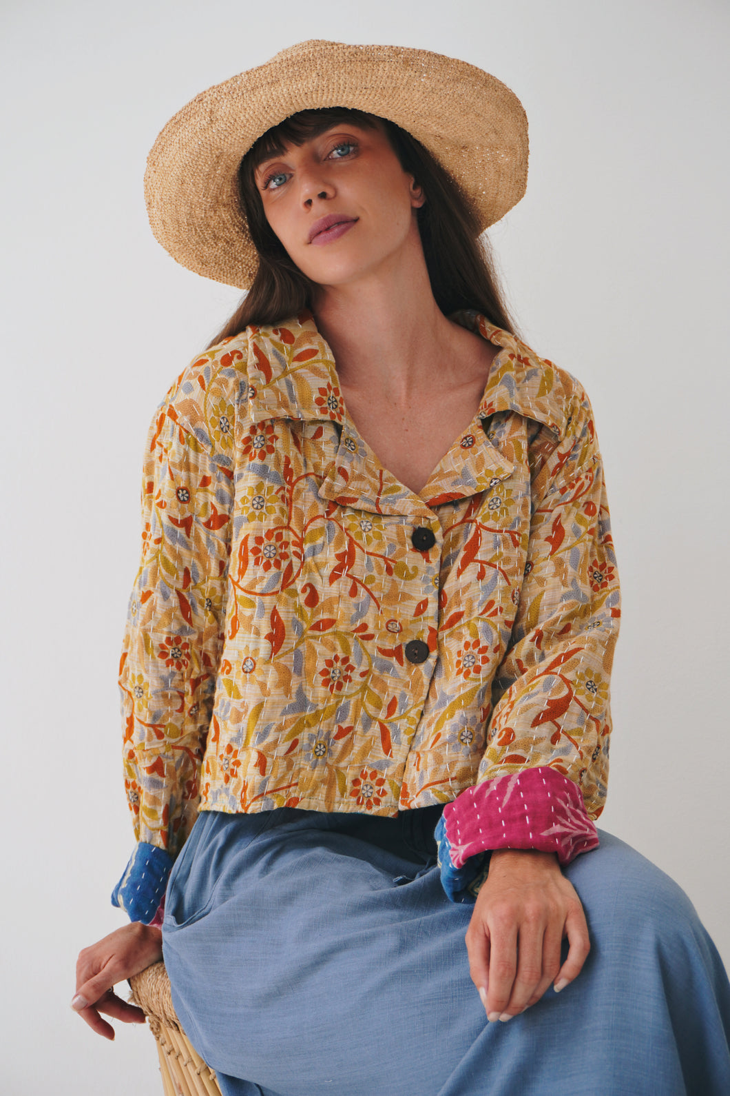 Cropped Gudri Jacket: Paloma