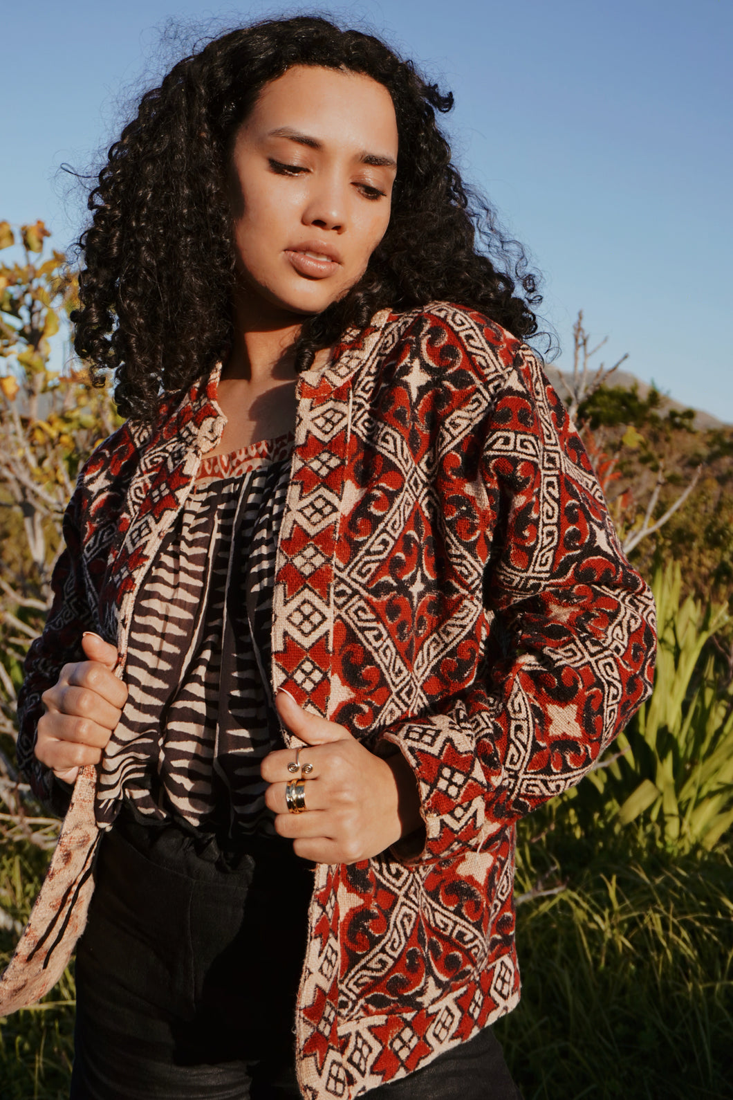 Khadi Block Print Jacket