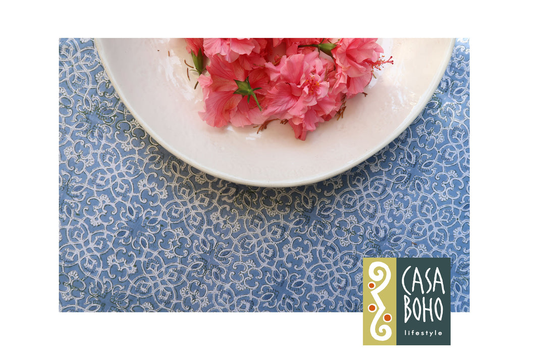 Block Print Table Cloth Round
