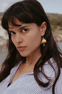 Gold Plated Multi Stone Earring